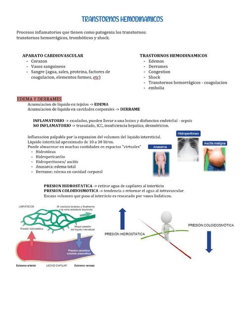 Trastornos Hemodinámicos 