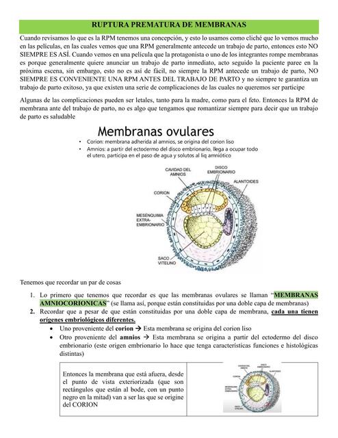 Ruptura prematura de membranas