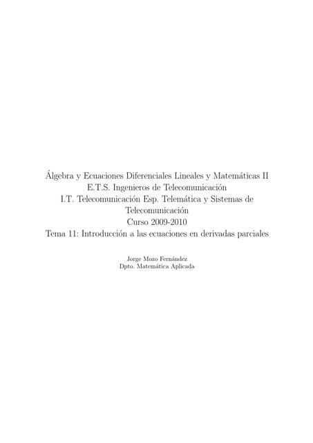 Álgebra y Ecuaciones Diferenciales Lineales y Matemáticas 