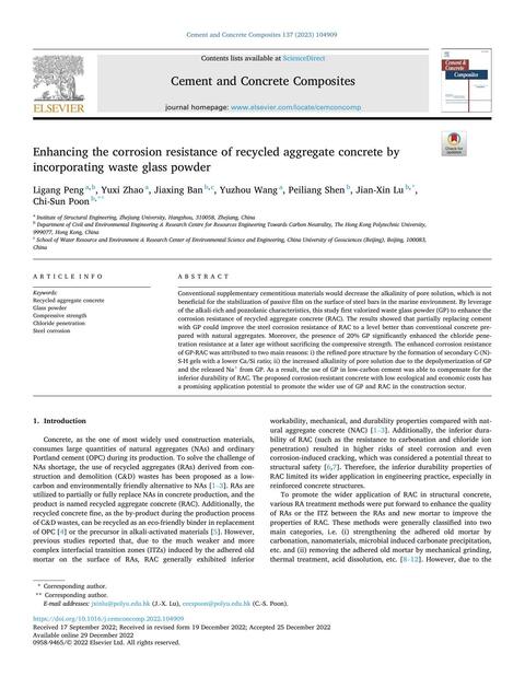 Enhancing the Corrosion Resistance of Recycled Aggregate Concrete by Incorporating Waste Glass Powder 