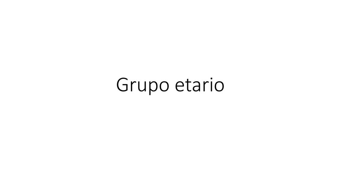 Grupo Etario