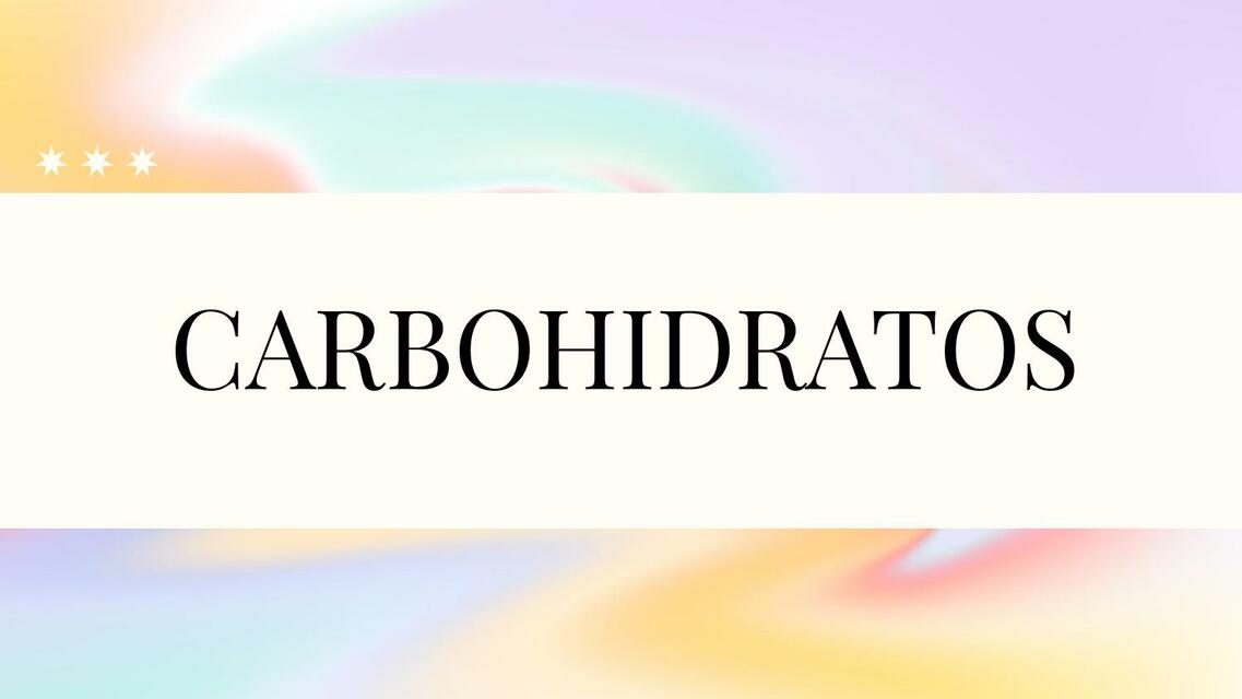 Carbohidratos 