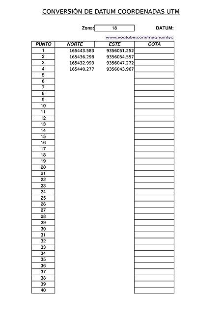 WGS84 a PSAD56 PSAD56 a WGS84 UTM