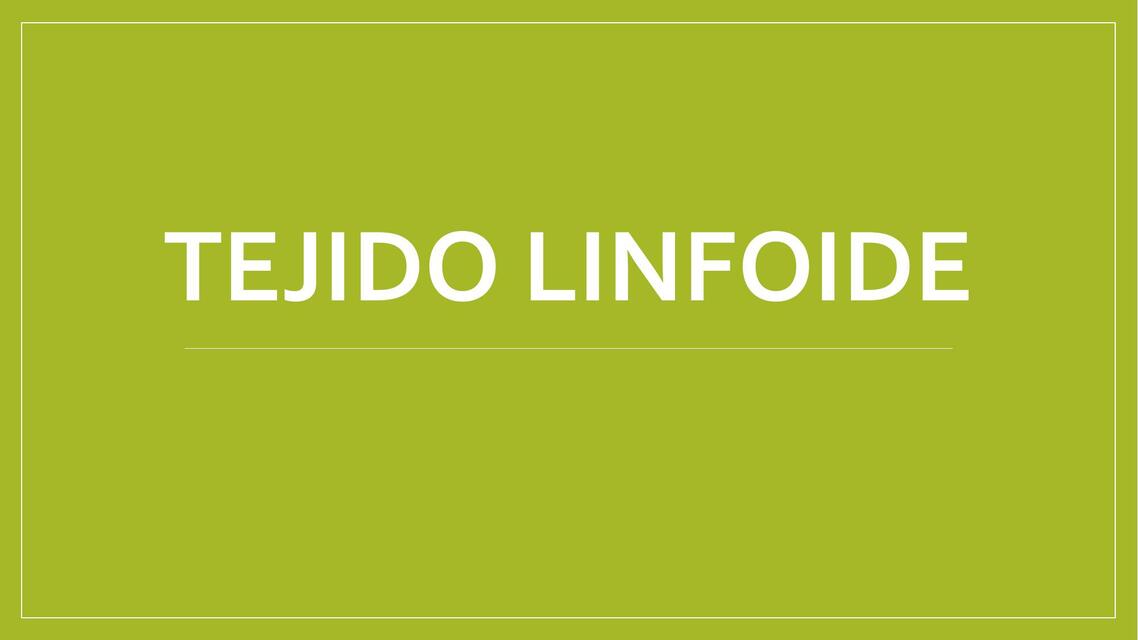 Tejido Linfoide 