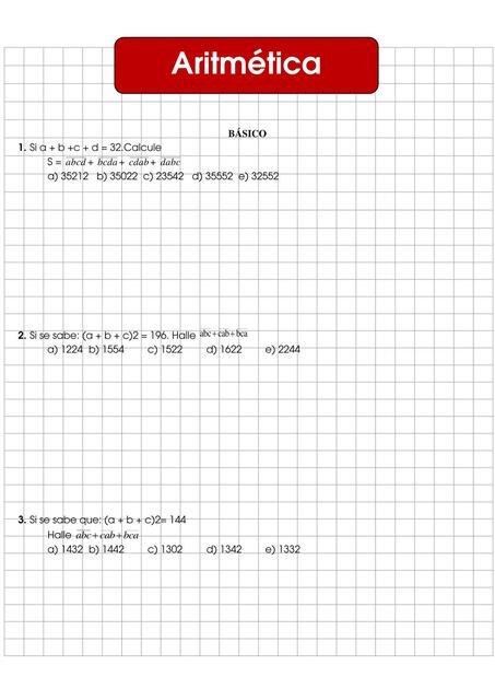 Numeración  Desarrollo 