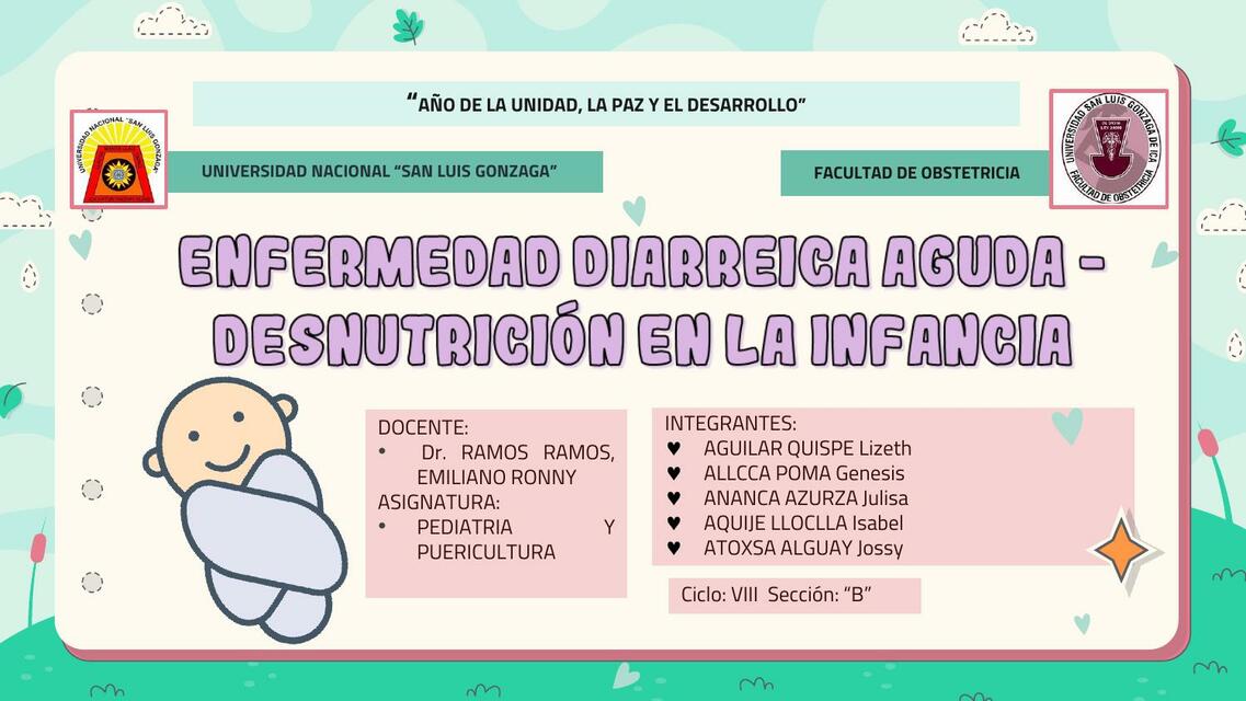 Enfermedad Diarreica Aguda - Desnutrición en la Infancia 