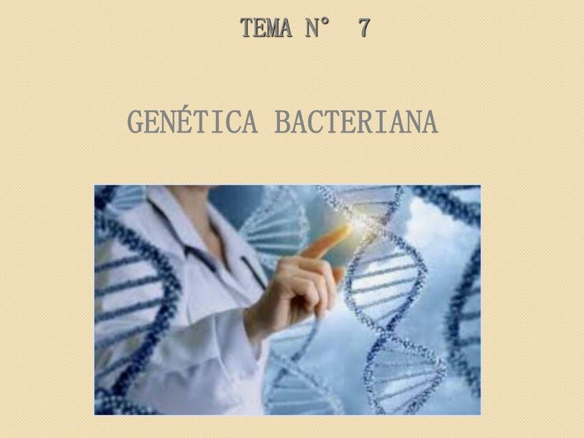 Tema 7 Genética Bacteriana 