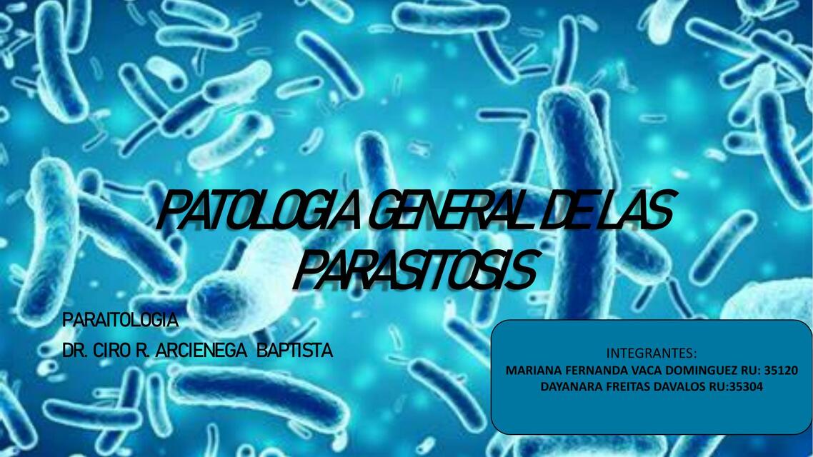 Patología general de los parásitos