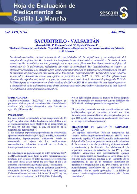 Sacubitrilo Valsartán 