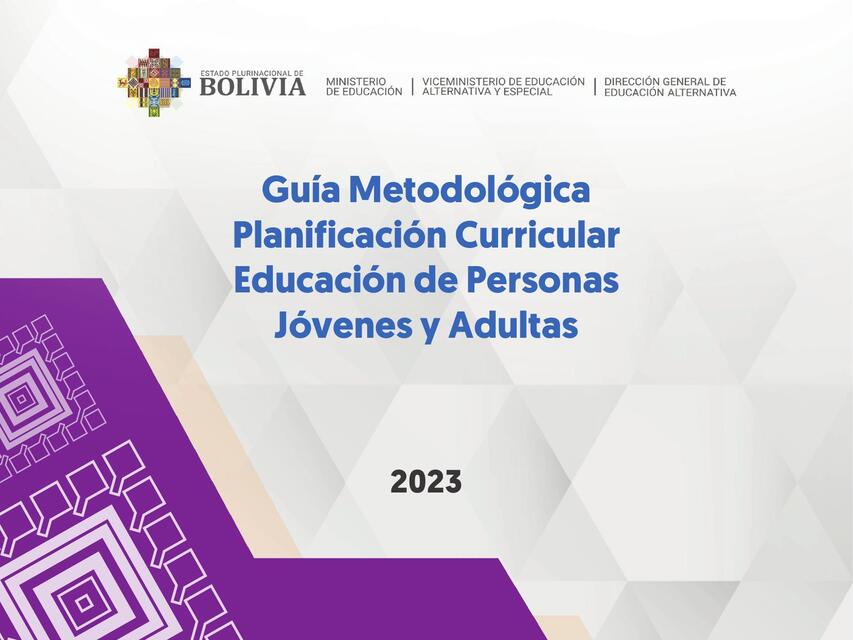 Guía metodológica planificación curricular 