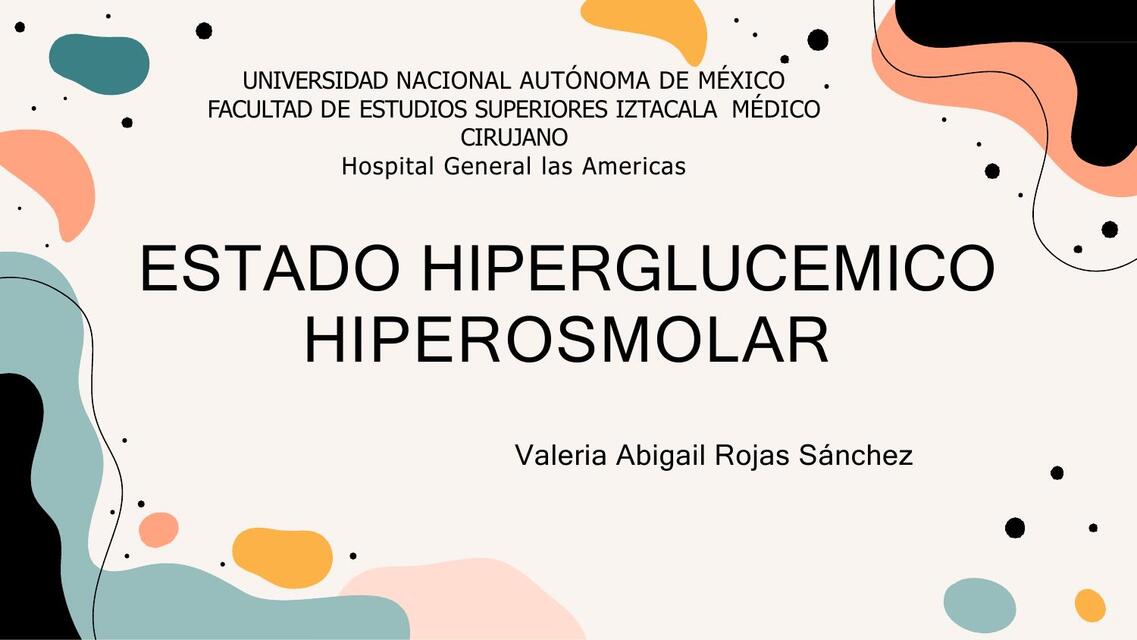 Estado Hiperglucemico Hiperosmolar 