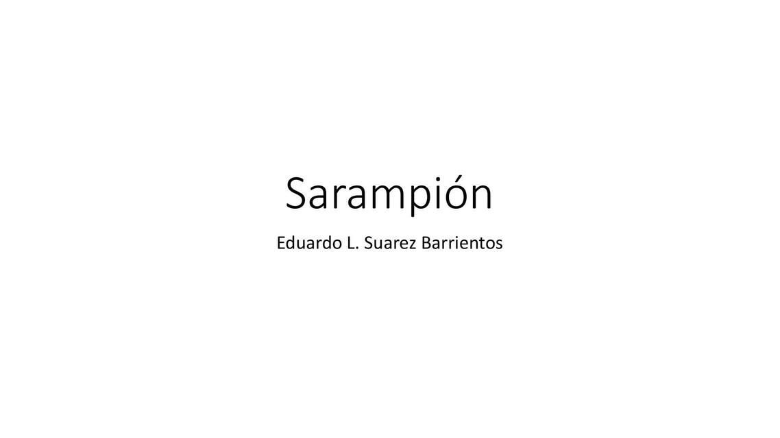 Sarampión y Rubéola 