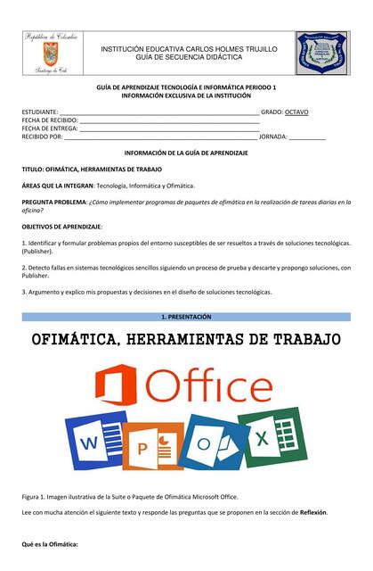 Ofimática, Herramientas de Trabajo 