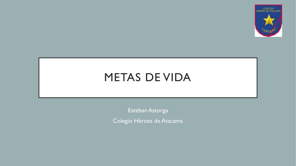 Metas de vida