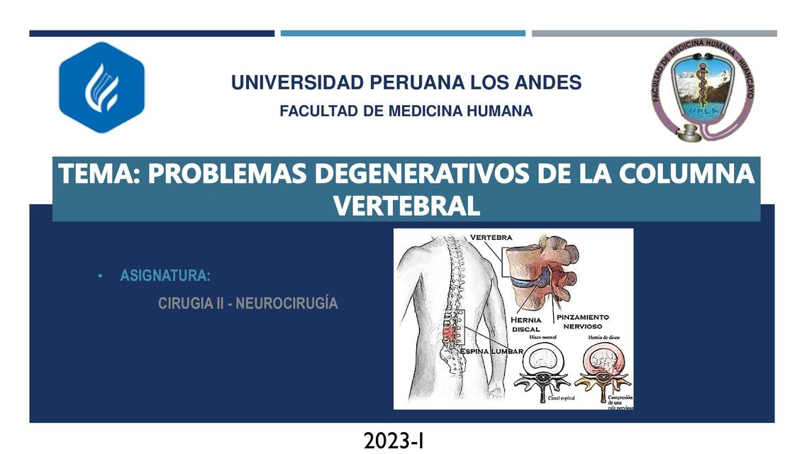 Problemas degenerativos en la columna vertebral