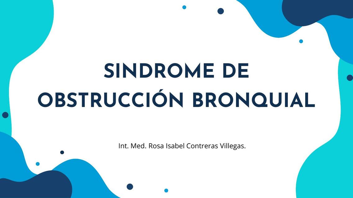 Síndrome de obstrucción bronquial