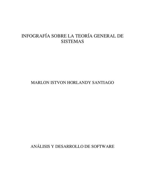 Infografía Sobre La Teoría General De Sistemas Marlon Istvon Horlandy Santiago Udocz 1112