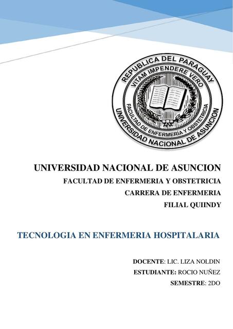 Tecnología en Enfermería Hospitalaria 