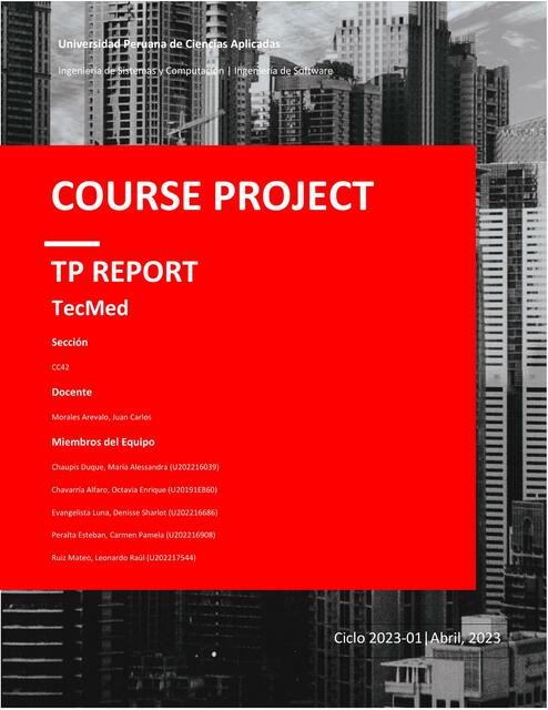 TecMed | Trabajo Parcial Reporte - Diseño de Base de Datos