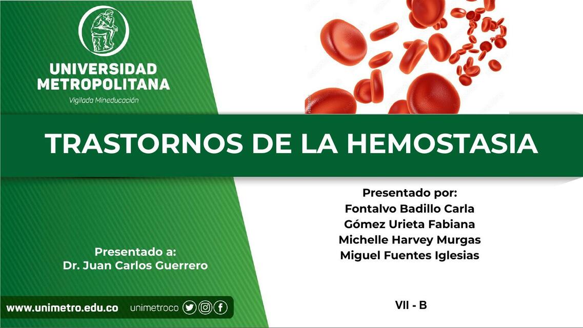 Trastornos de la Hemostasia