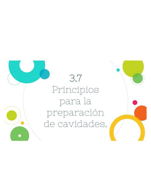 Principios para la Preparación de Cavidades 