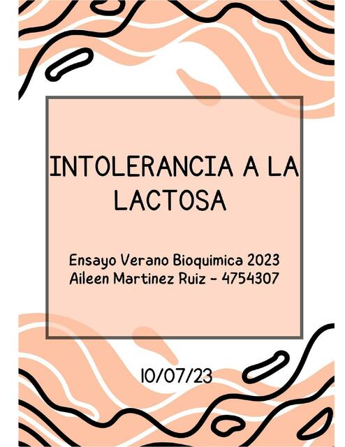 Intolerancia a la Lactosa 