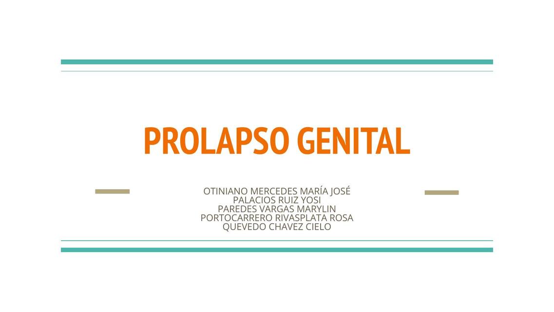 Prolapso genital 