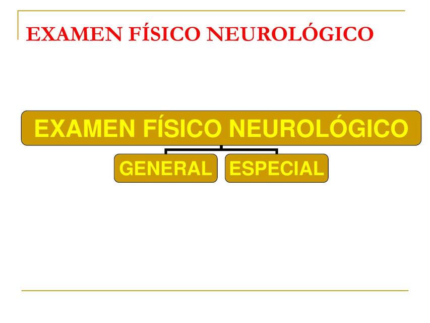 Examen fisico neurologico  