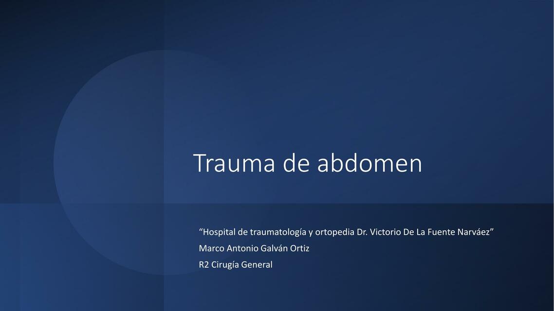 Trauma de abdomen