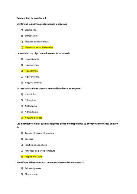 Examen final farmacologia 1 