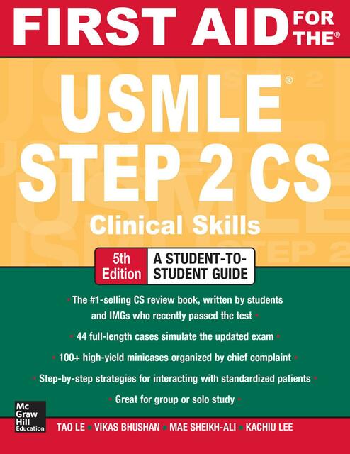 First Aid for the USMLE Step 2 CS Clinical Skillsp