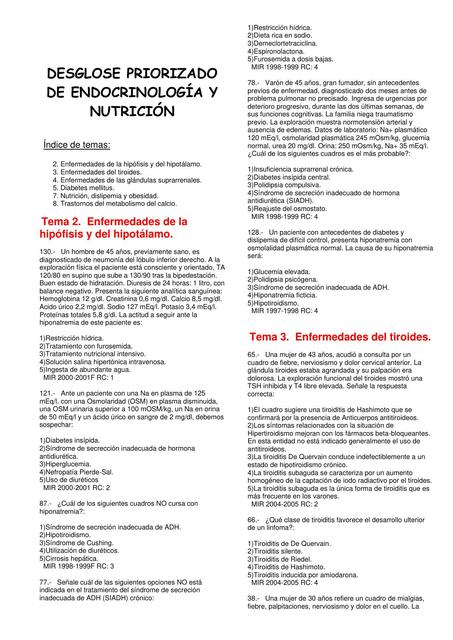 Desglose Priorizado de Endocrinología y Nutrición 