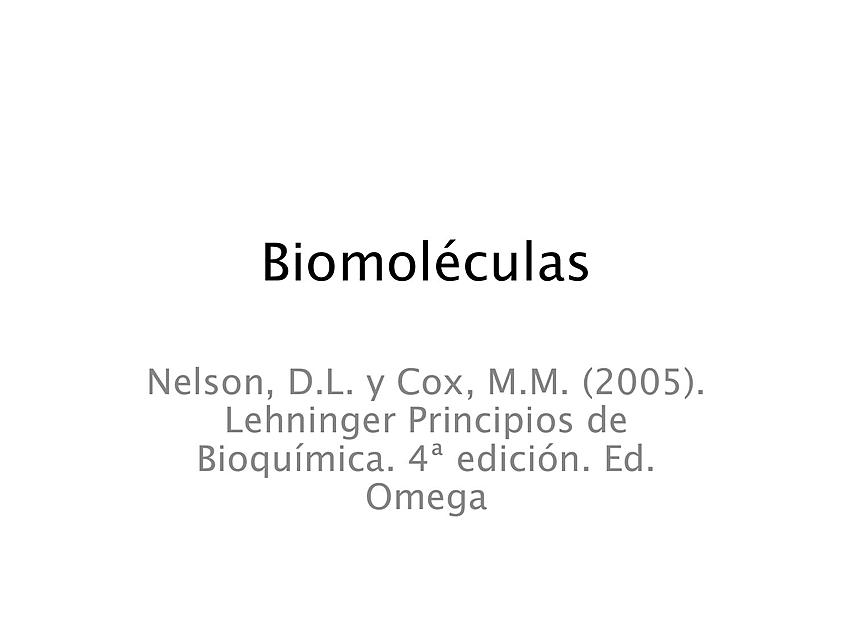 Biomoleculas