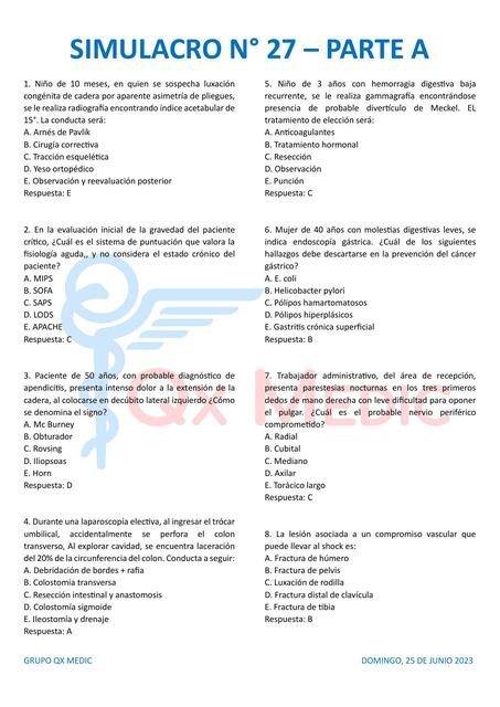 Simulacro 27 parte A | Juan Carlos Quispe Medina | uDocz