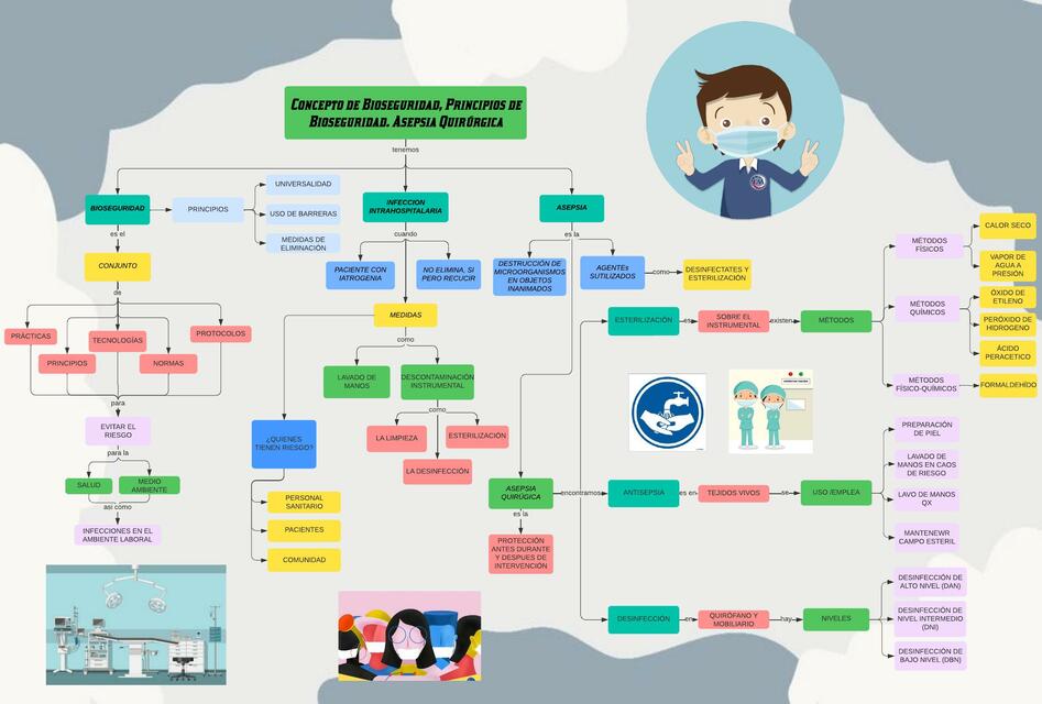 Concepto de Bioseguridad, Principios de Bioseguridad, Asepsia Quirúrgica 