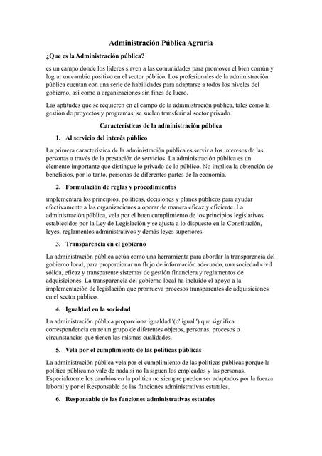 Administración Pública Agraria