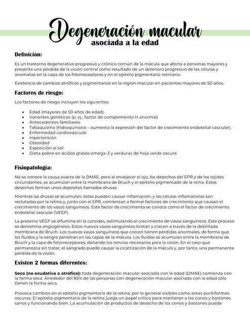 Degeneración Macular