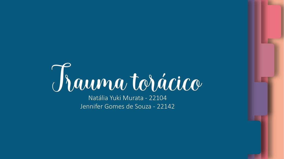 Trauma Torácico 