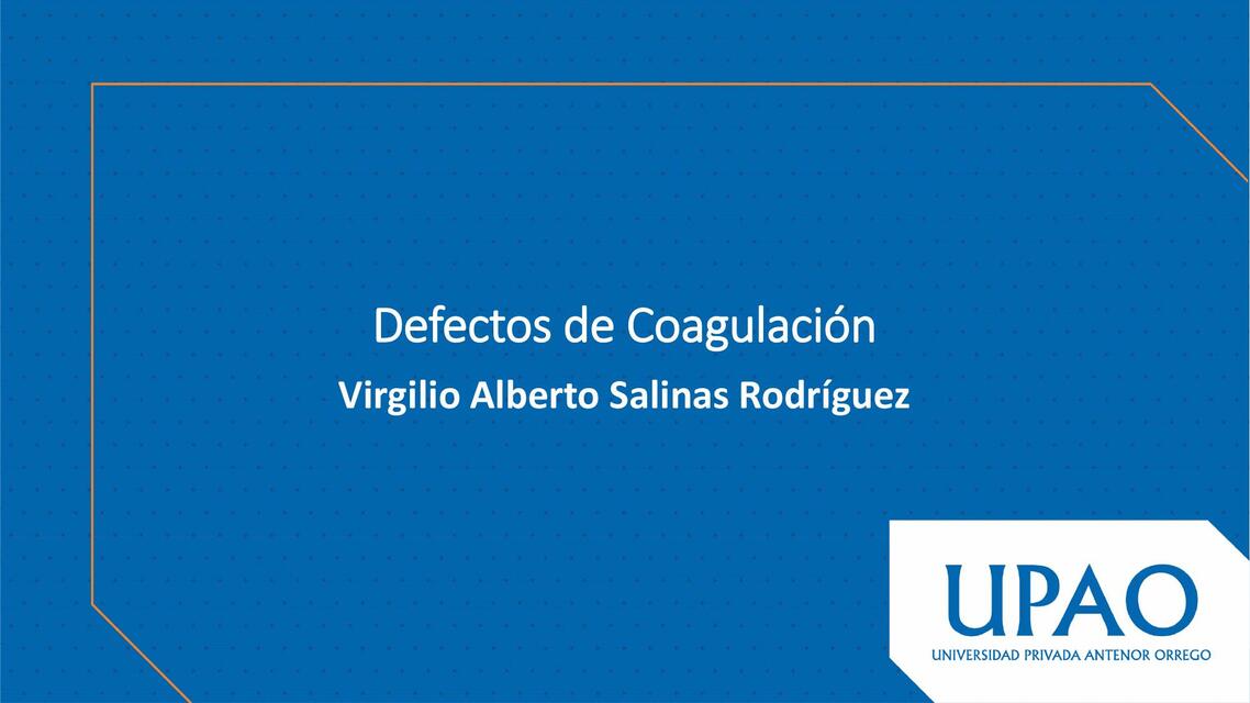 Defectos de Coagulación