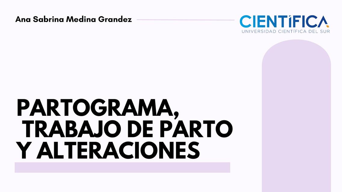 Partograma, Trabajo de Parto y Alteraciones 