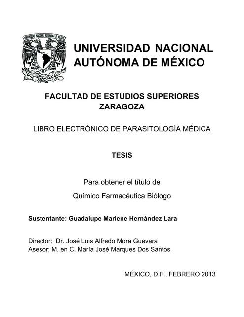 Libro Electrónico de Parasitología Médica 