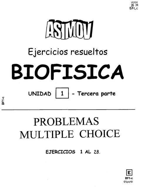 Los libros de Asimov - Ejercicios resueltos Biofís