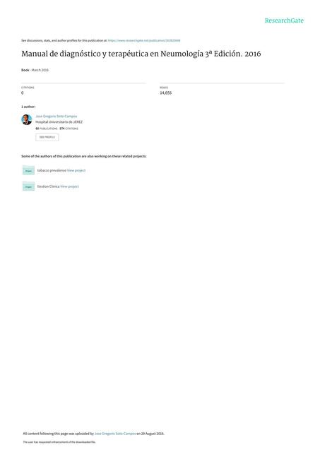 Manual de diagnóstico y terapéutica en neumología