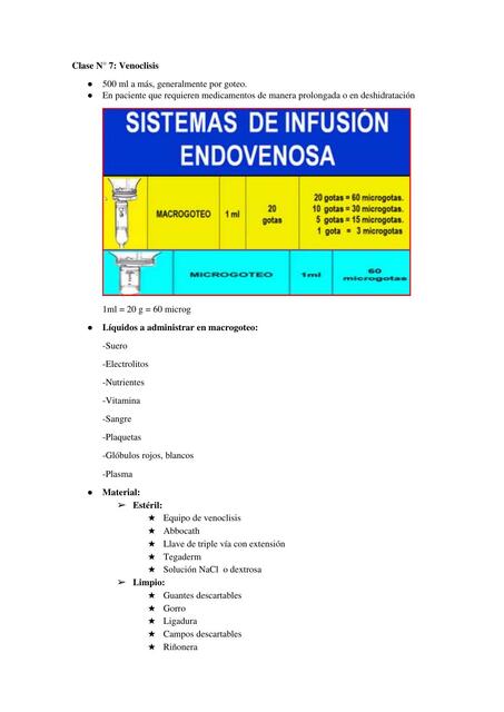 VENOCLISIS - Curso de inyectables