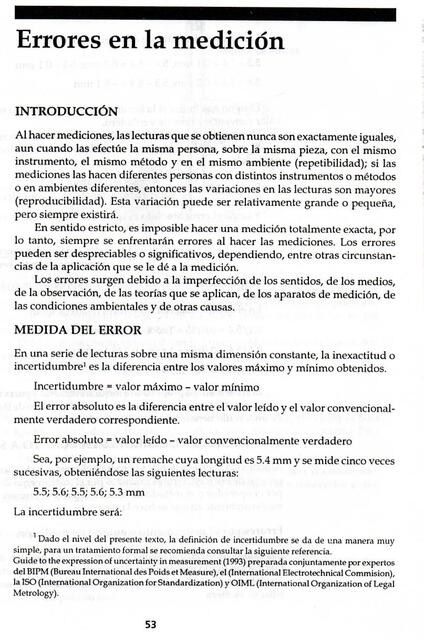 Errores en la Medición 