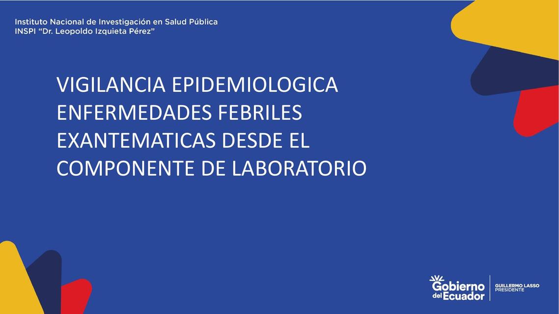 Vigilancia epidemiológica enfermedades febriles 