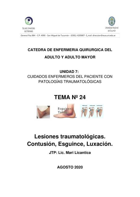 Lesiones Traumatológicas  