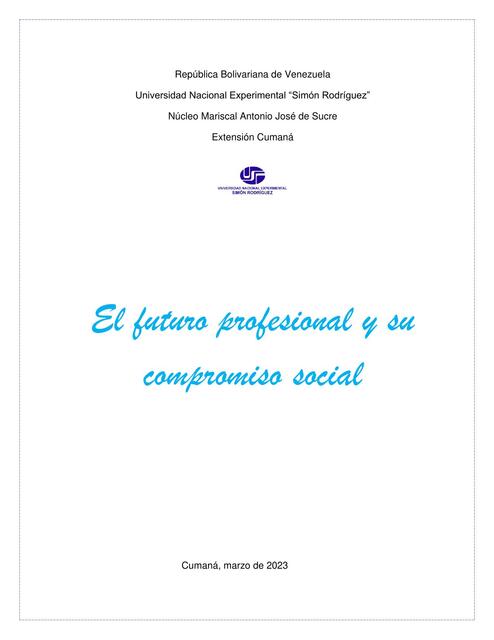 El futuro profesional y su compromiso social 