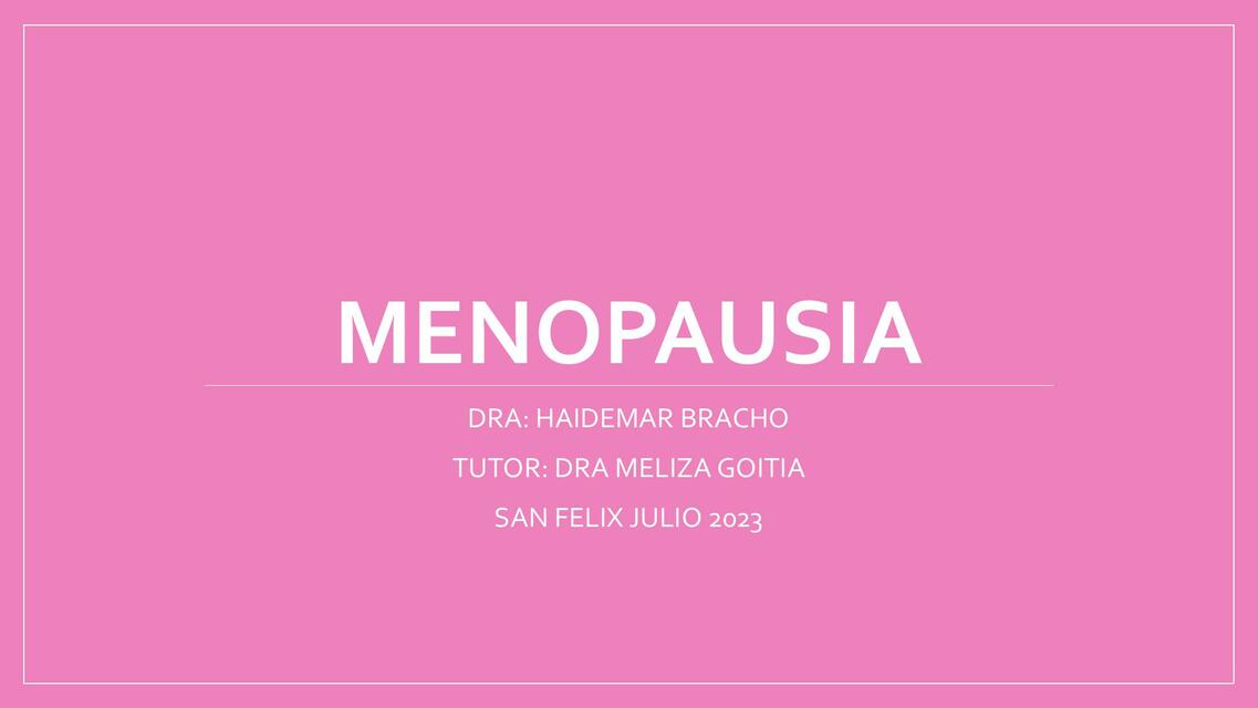 Menopausia