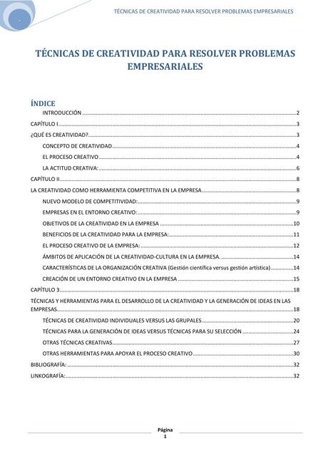 Técnicas de Creatividad Para Resolver Problemas Empresariales 